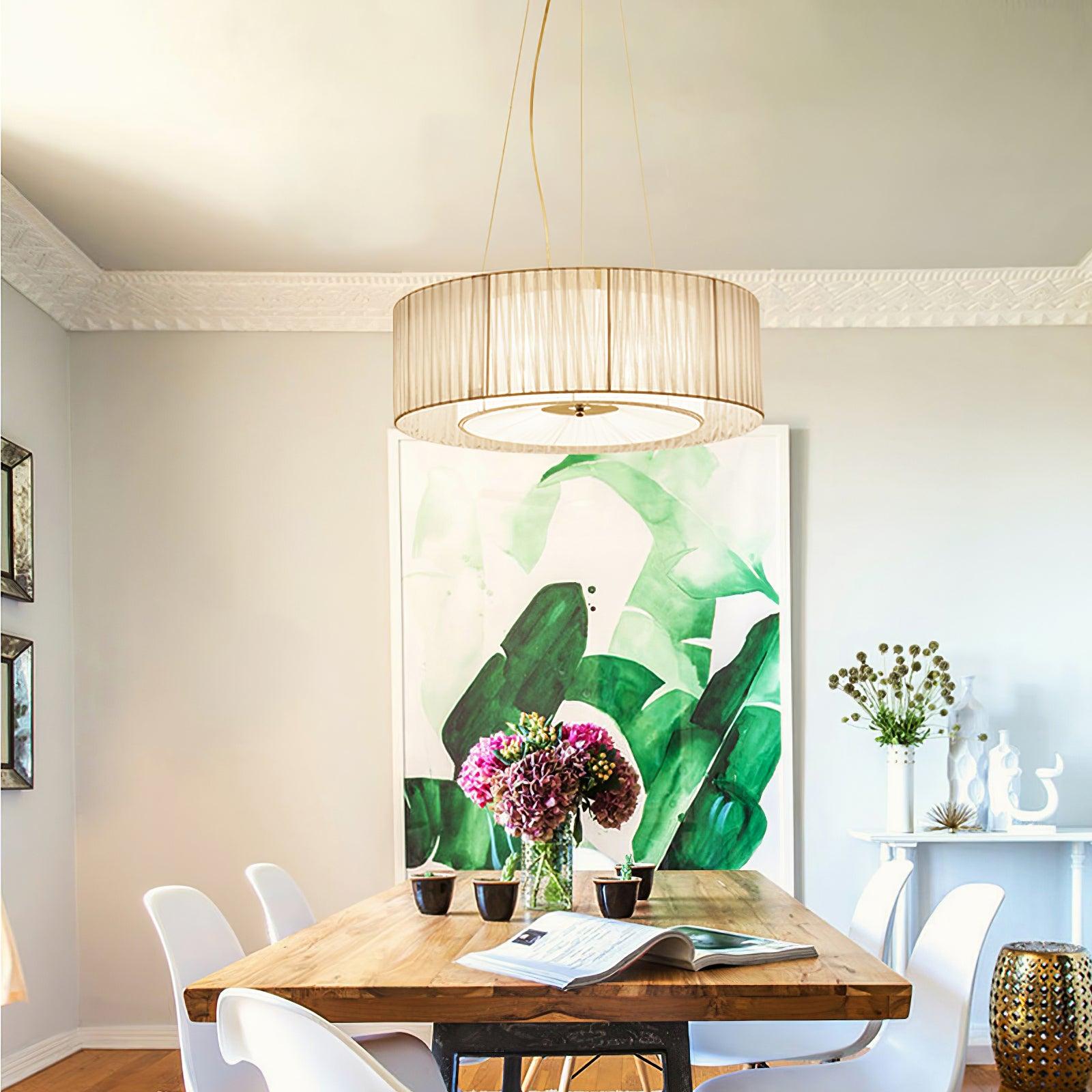 Ruffle Pleated Ceiling Light Fitting Pendant Lamp detail view 6