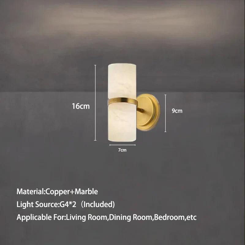 Moonshade Marble & Copper Chandelier