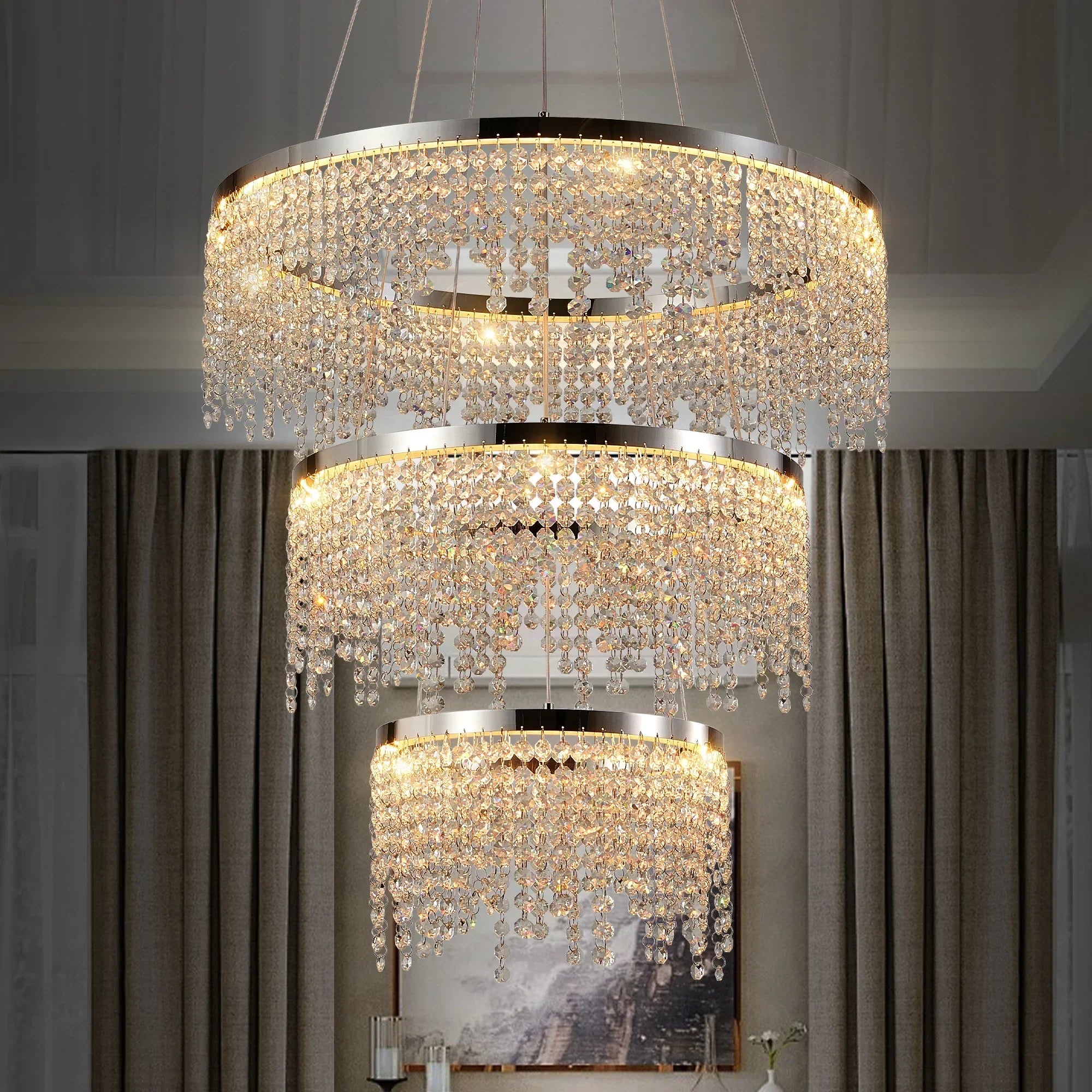 Alleri 3-Tier Crystal Chandelier