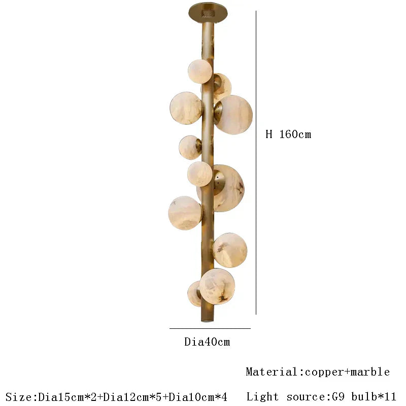 Moonshade Luxury Marble Ball Chandelier