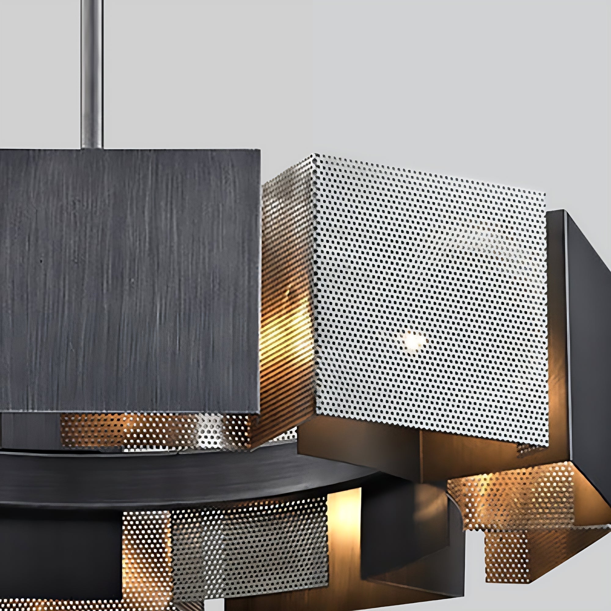 Stainless Steel Industrial Modern Ring Chandelier