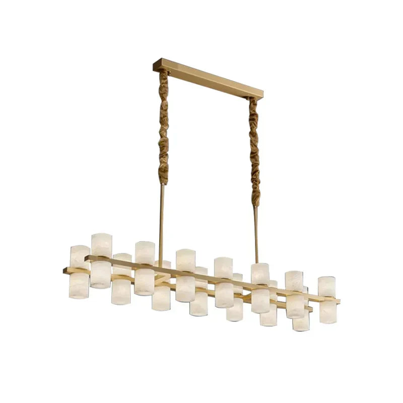 Moonshade Marble & Copper Chandelier