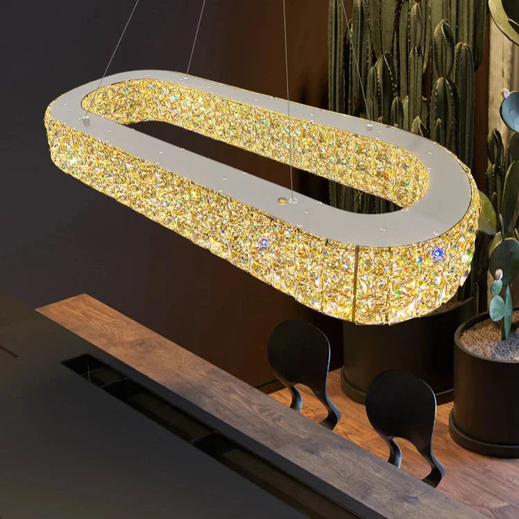 Bacci Crystal Dining Room Light Fixture Chandelier