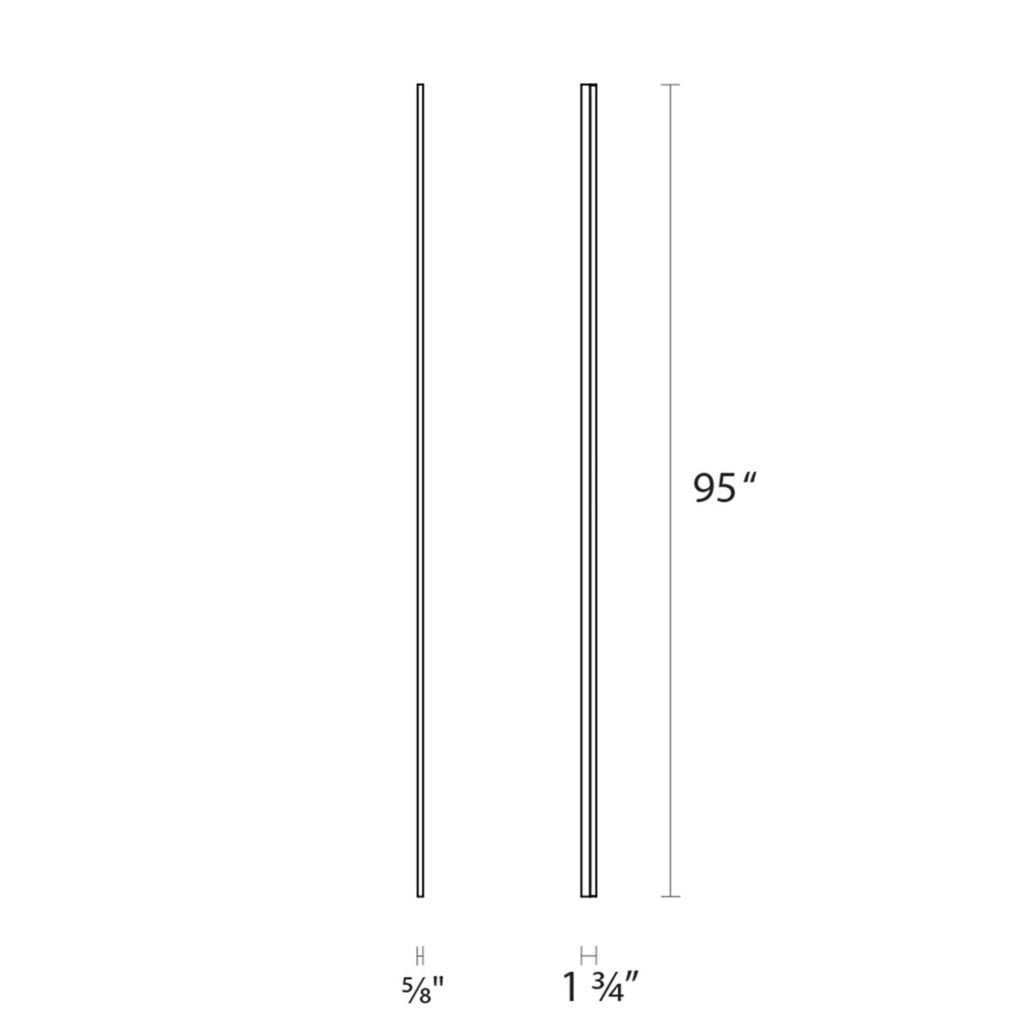 Stiletto Lungo 95 Inch Led Bath Vanity Fixture, Bathroom Vanity Light, detail 7
