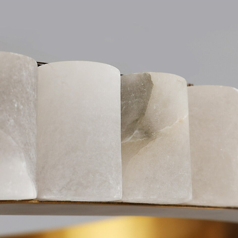 Moonshade Natural Marble Modern Chandelier
