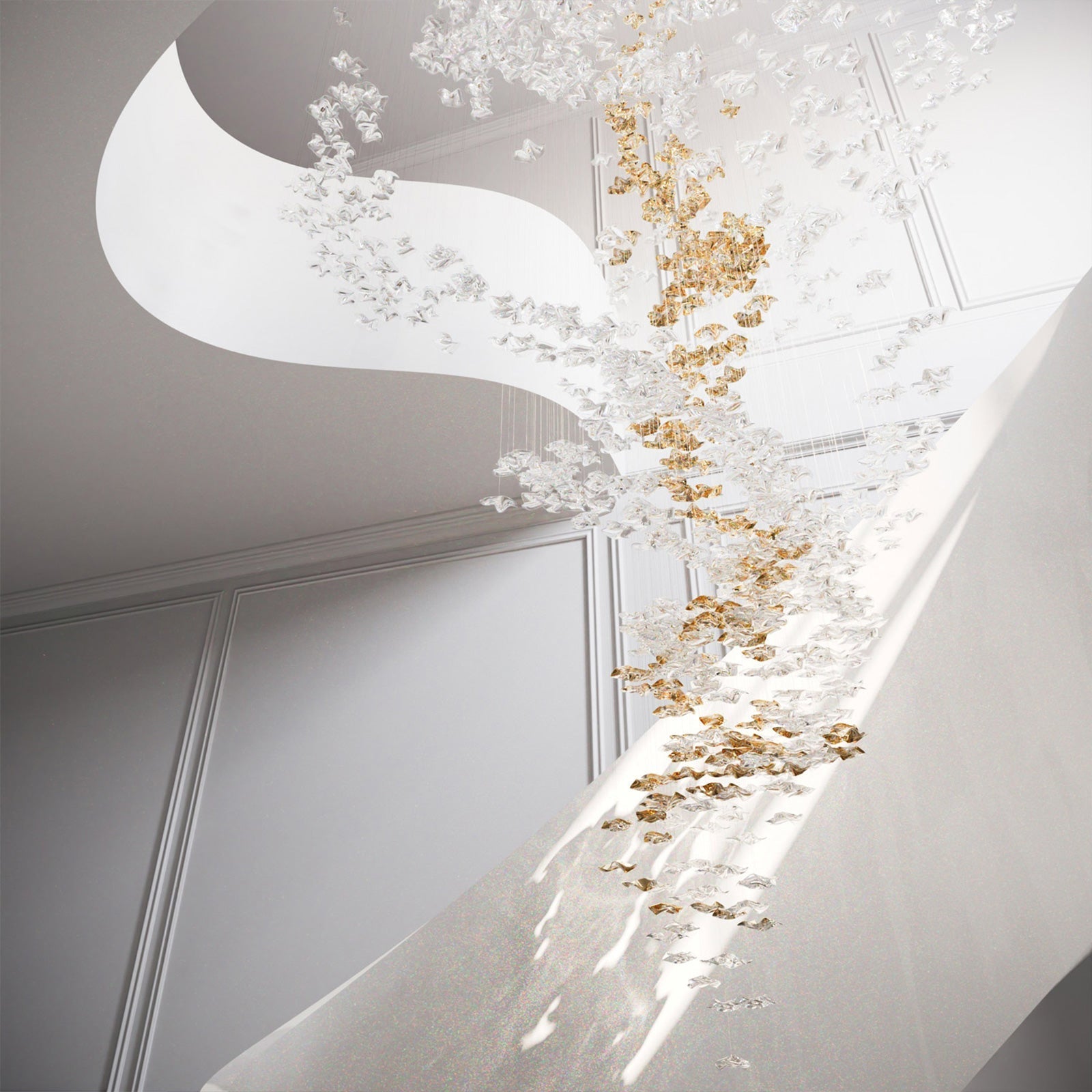 Tidal Art Glass Ceiling Light