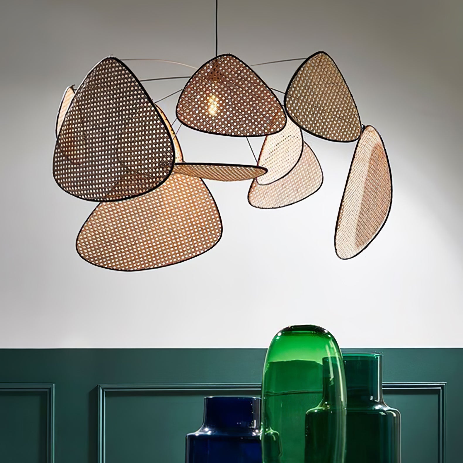 Screen Cannage Swag Light Chandelier