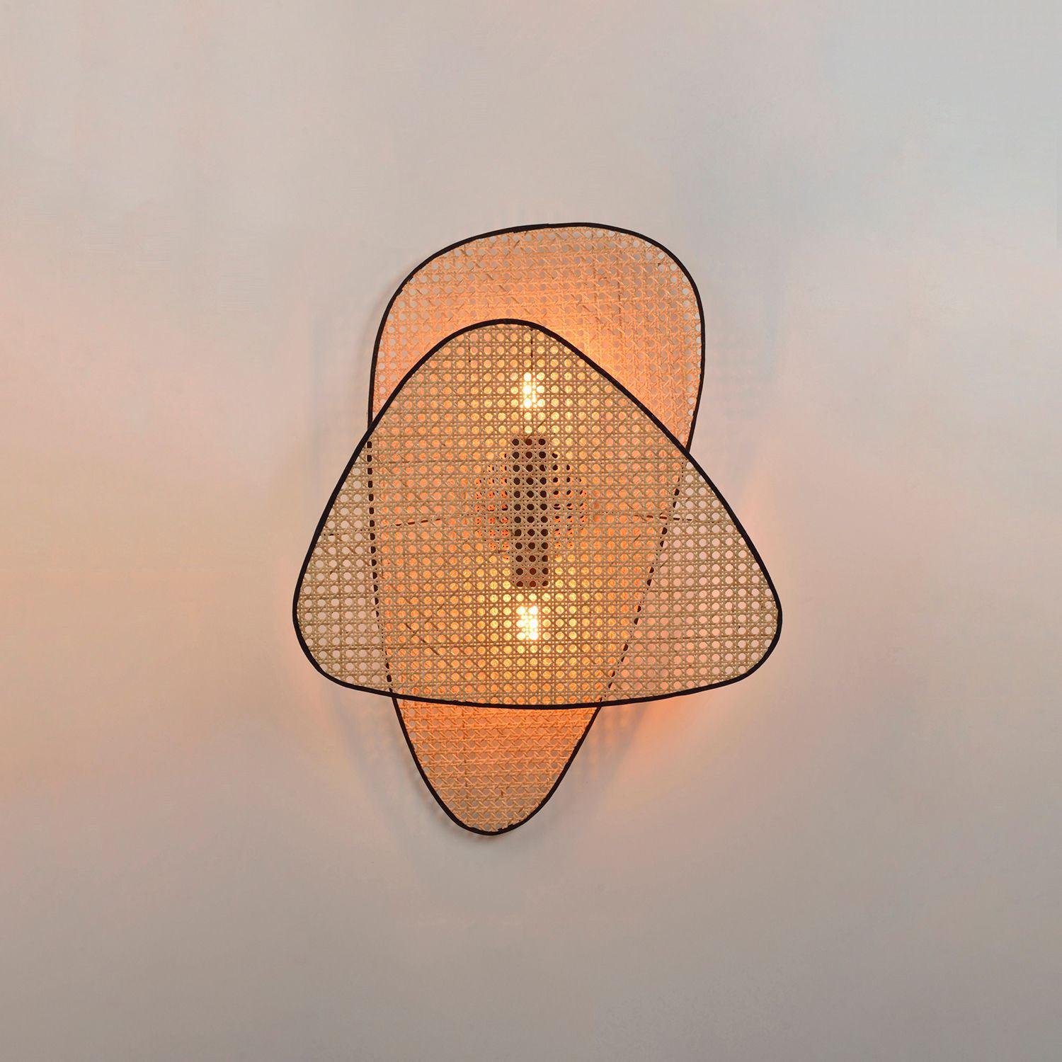Screen Cannage Wall Light - ∅ 13″ x H 16.5″ Bamboo, Hardwired Wall Sconce, detail 6