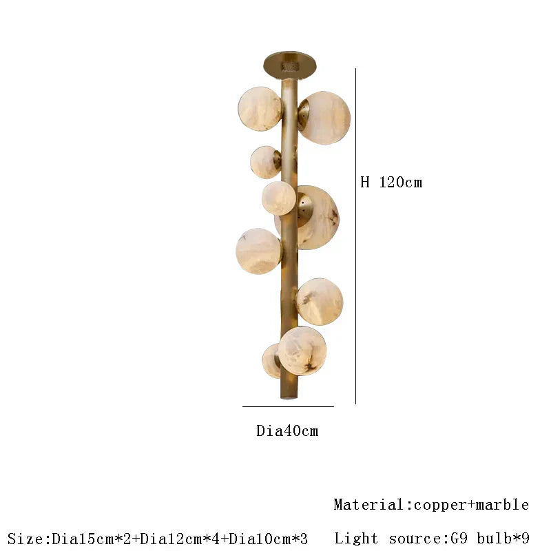Moonshade Luxury Marble Ball Chandelier