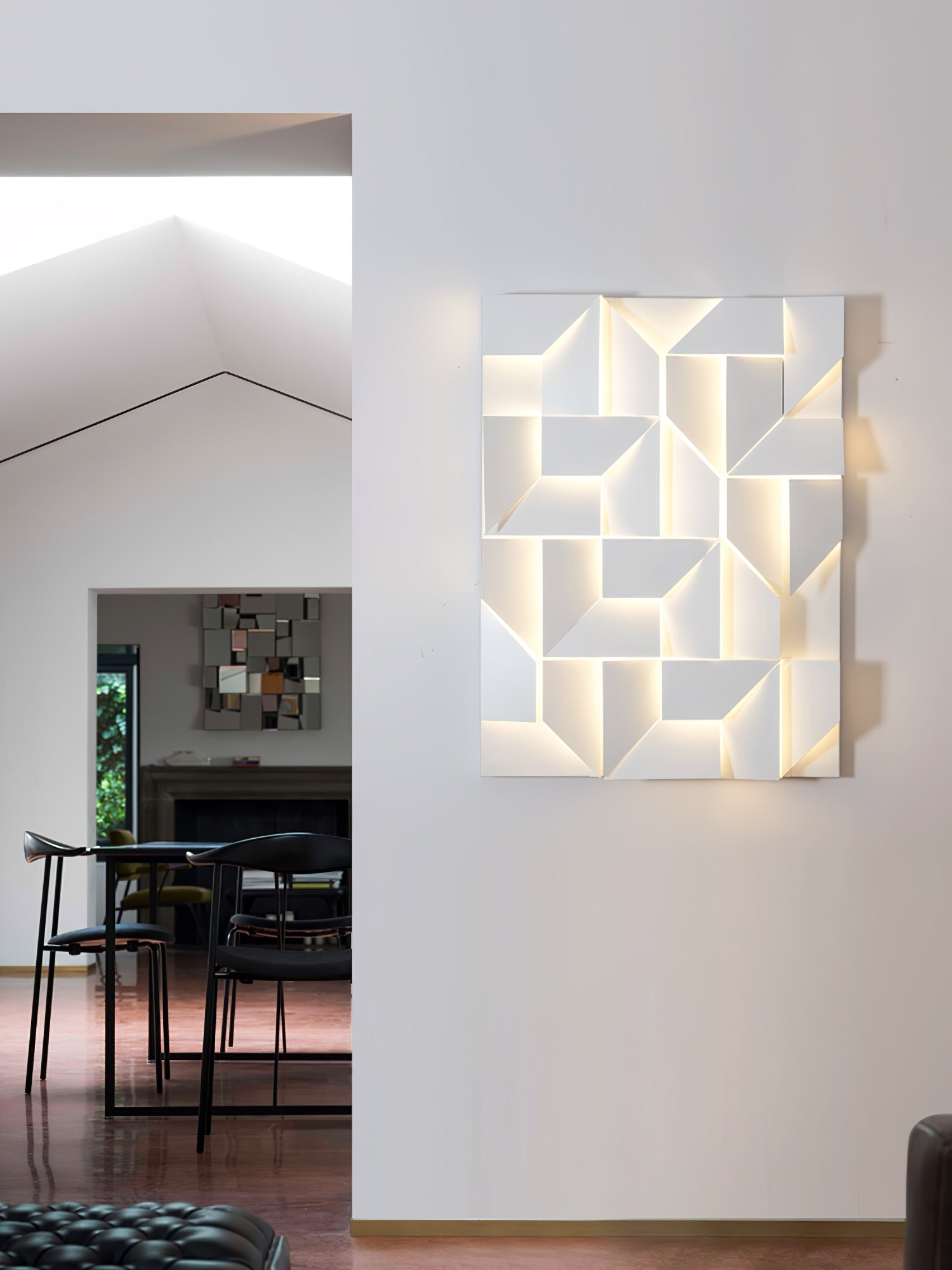 Shadows Grand Wall-mounted Light Wall Light - L 15cm x H 45cm Metal, Hardwired Wall Sconce, detail 109
