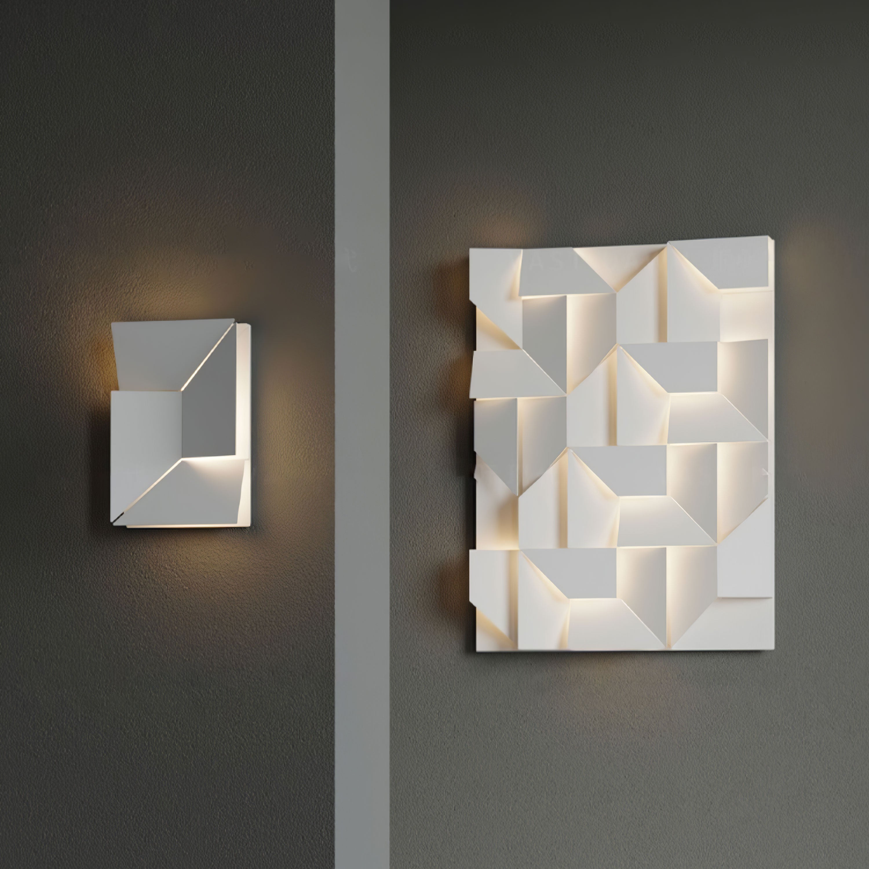 Shadows Grand Wall-mounted Light Wall Light - L 23.6 x W 23.6 Metal, Hardwired Wall Sconce, detail 13