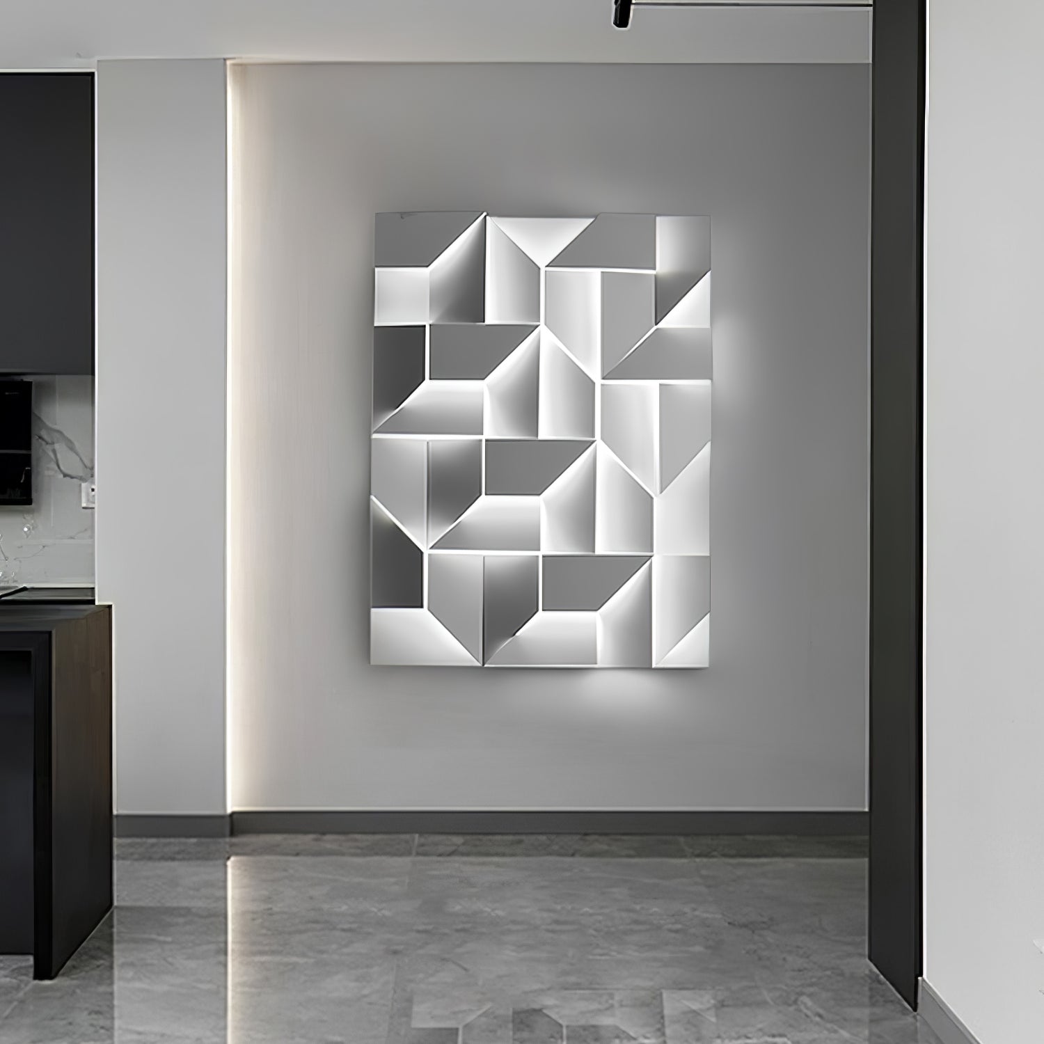 Shadows Grand Wall-mounted Light Wall Light - L 15cm x H 45cm Metal, Hardwired Wall Sconce, detail 119