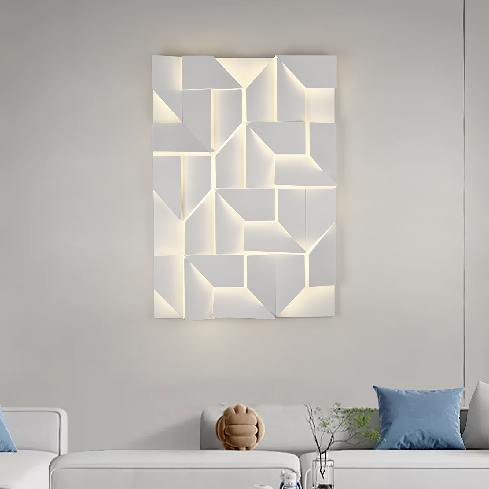 Shadows Grand Wall-mounted Light Wall Light - L 15cm x H 45cm Metal, Hardwired Wall Sconce, detail 17