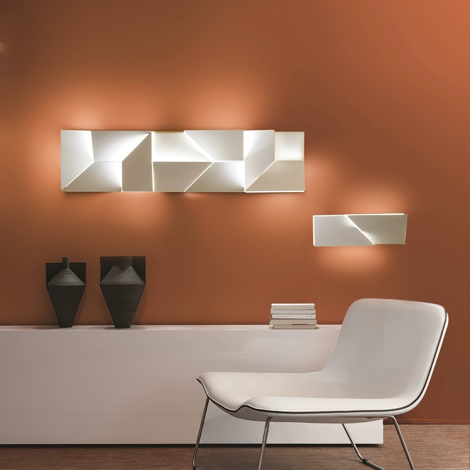 Shadows Grand Wall-mounted Light Wall Light - L 15cm x H 45cm Metal, Hardwired Wall Sconce, detail 121