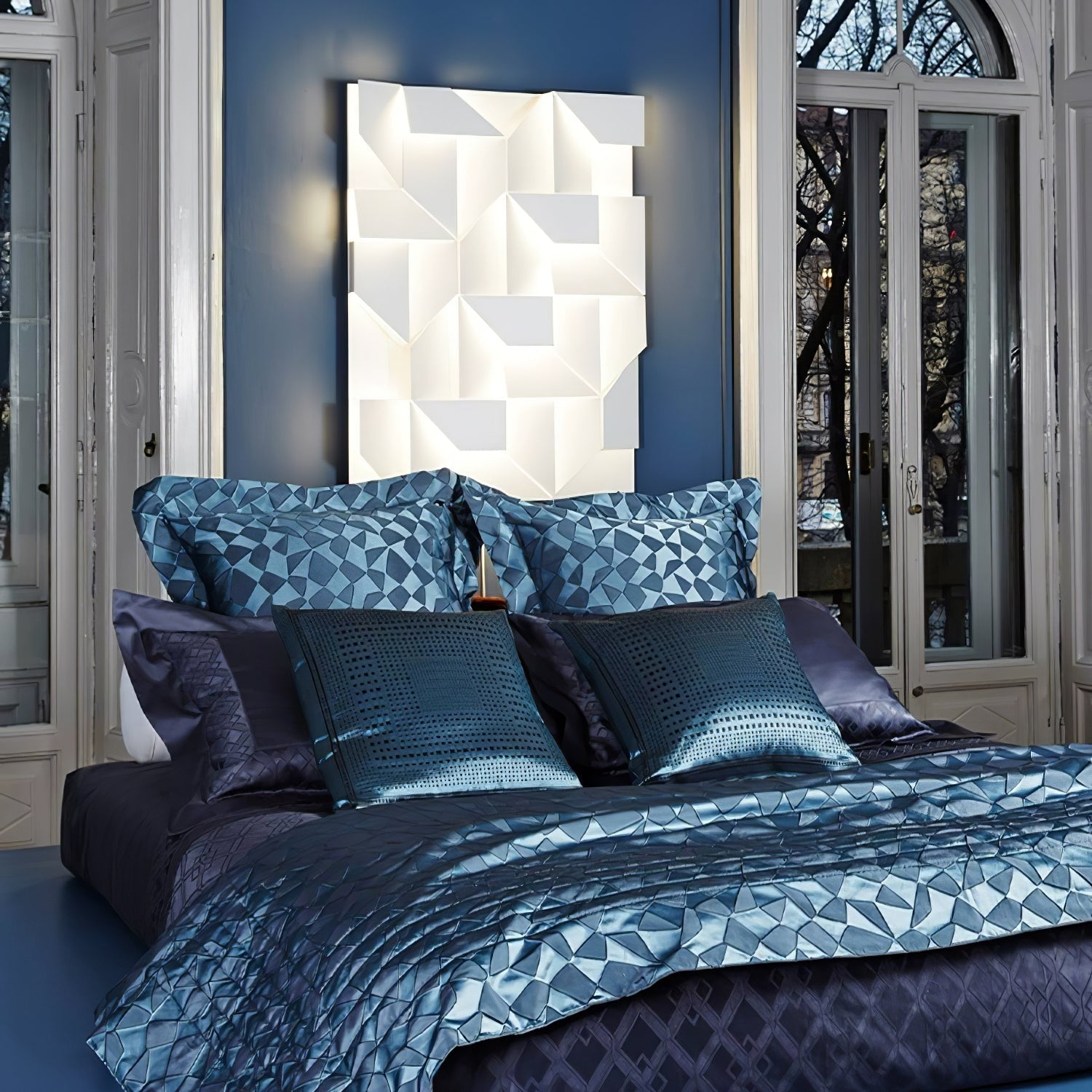 Shadows Grand Wall-mounted Light Wall Light - L 23.6 x W 23.6 Metal, Hardwired Wall Sconce, detail 127