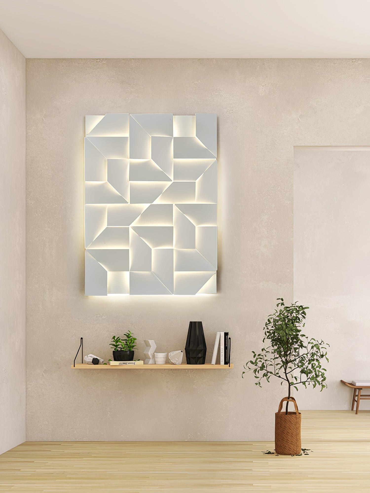 Shadows Grand Wall-mounted Light Wall Light - L 15cm x H 45cm Metal, Hardwired Wall Sconce, detail 130