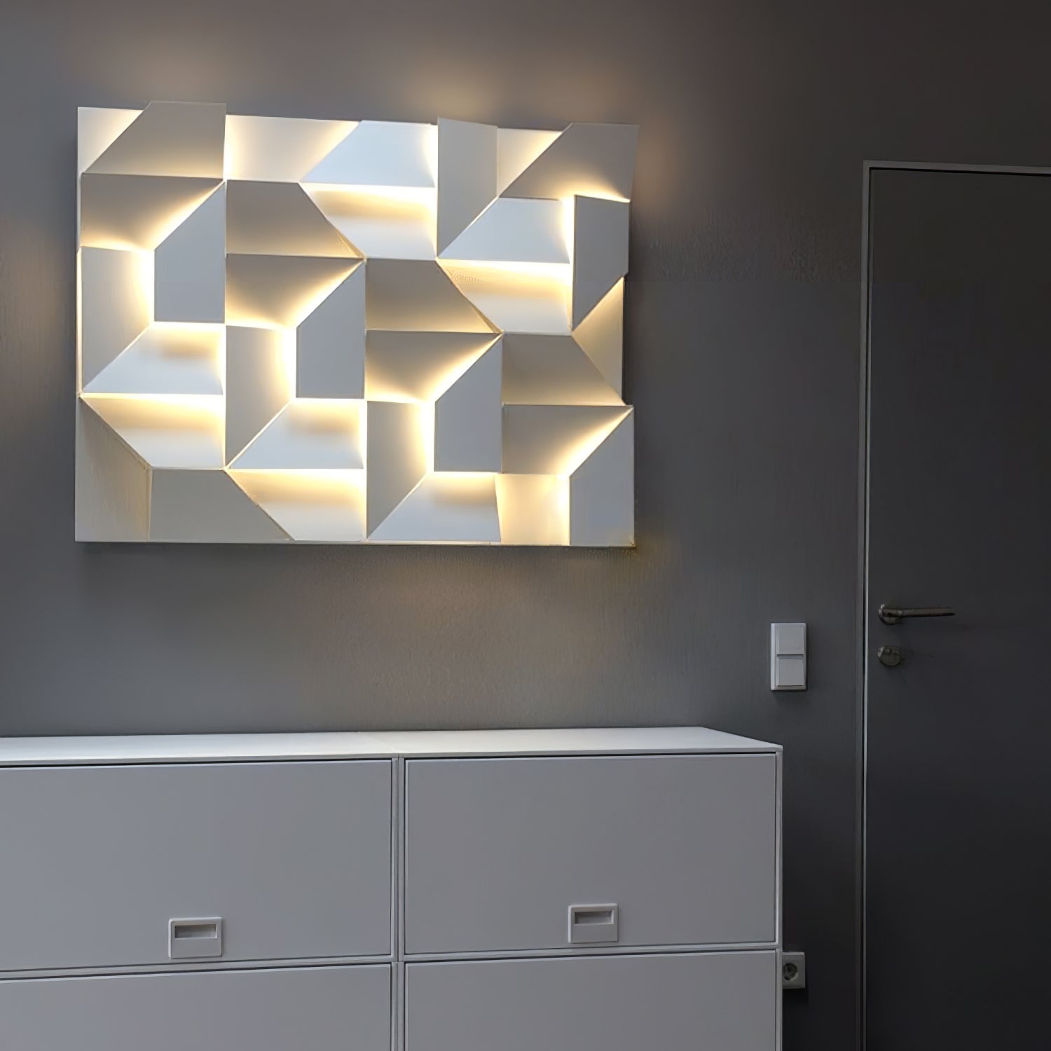 Shadows Grand Wall-mounted Light Wall Light - L 15cm x H 45cm Metal, Hardwired Wall Sconce, detail 143