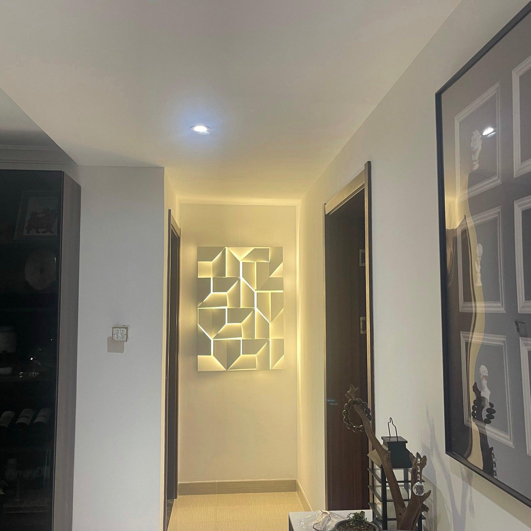 Shadows Grand Wall-mounted Light Wall Light - L 23.6 x W 23.6 Metal, Hardwired Wall Sconce, detail 49