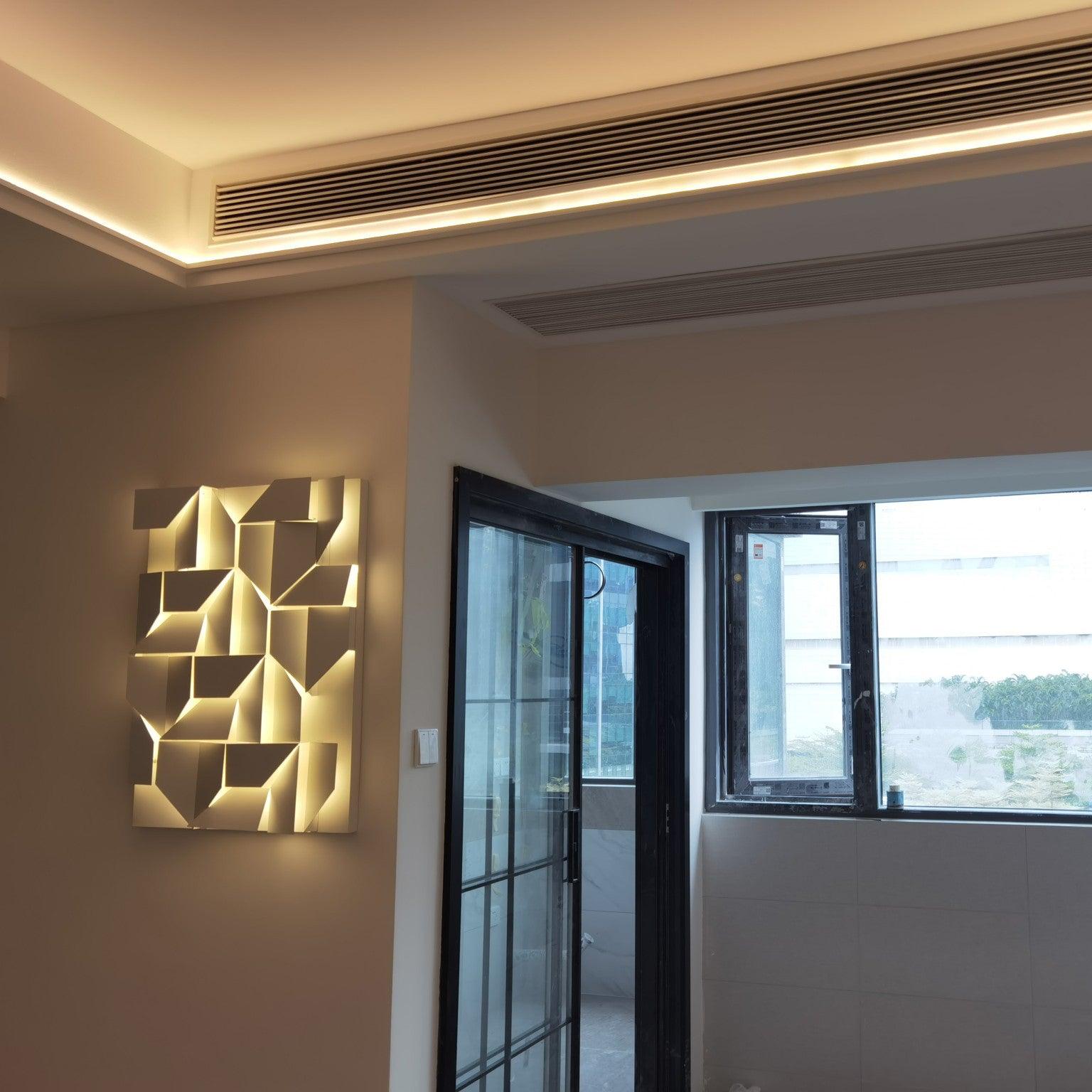 Shadows Grand Wall-mounted Light Wall Light - L 15cm x H 45cm Metal, Hardwired Wall Sconce, detail 62