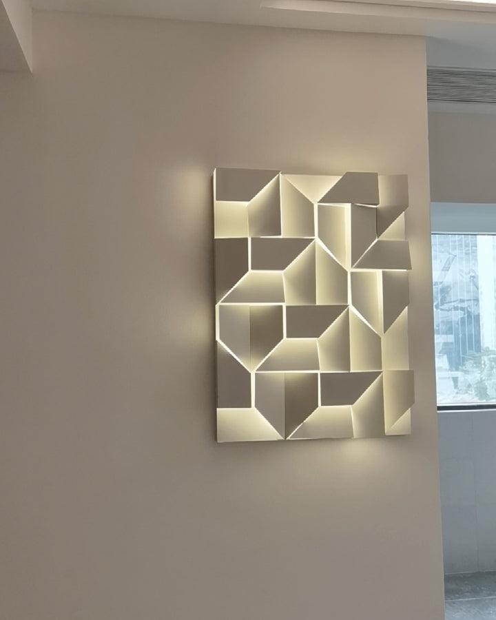 Shadows Grand Wall-mounted Light Wall Light - L 15cm x H 45cm Metal, Hardwired Wall Sconce, detail 64