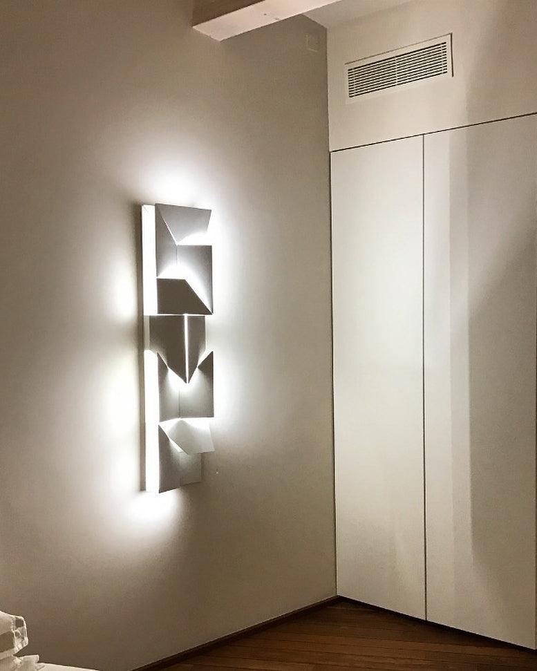 Shadows Grand Wall-mounted Light Wall Light - L 15cm x H 45cm Metal, Hardwired Wall Sconce, detail 65