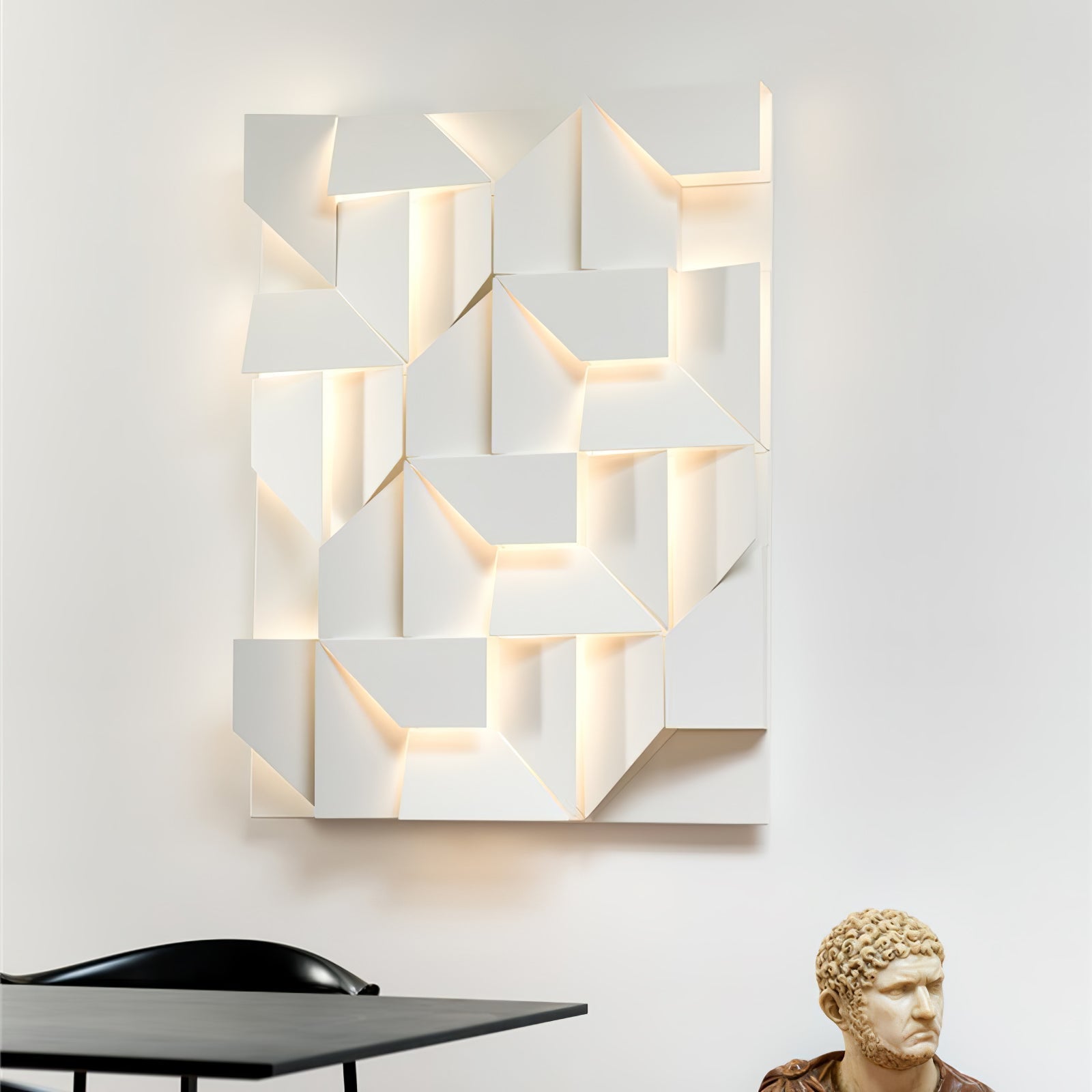 Shadows Grand Wall-mounted Light Wall Light - L 15cm x H 45cm Metal, Hardwired Wall Sconce, detail 3