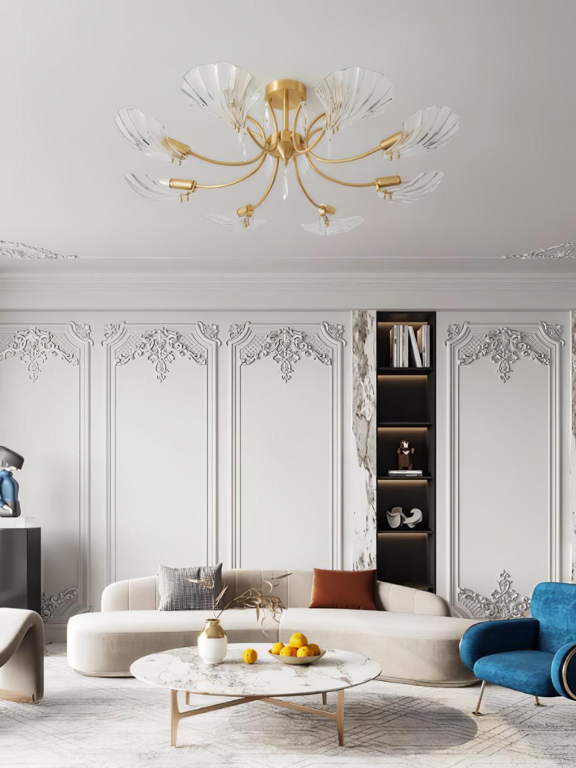 Shell Brass Ceiling-mounted Light Ceiling Lamp