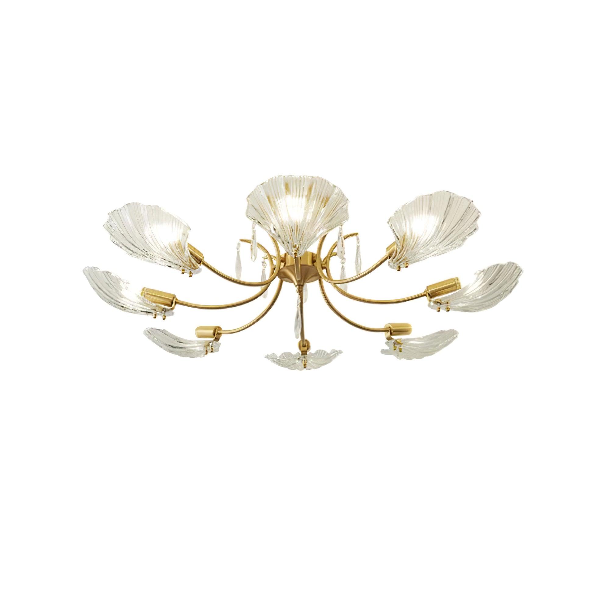 Shell Brass Ceiling-mounted Light Ceiling Lamp