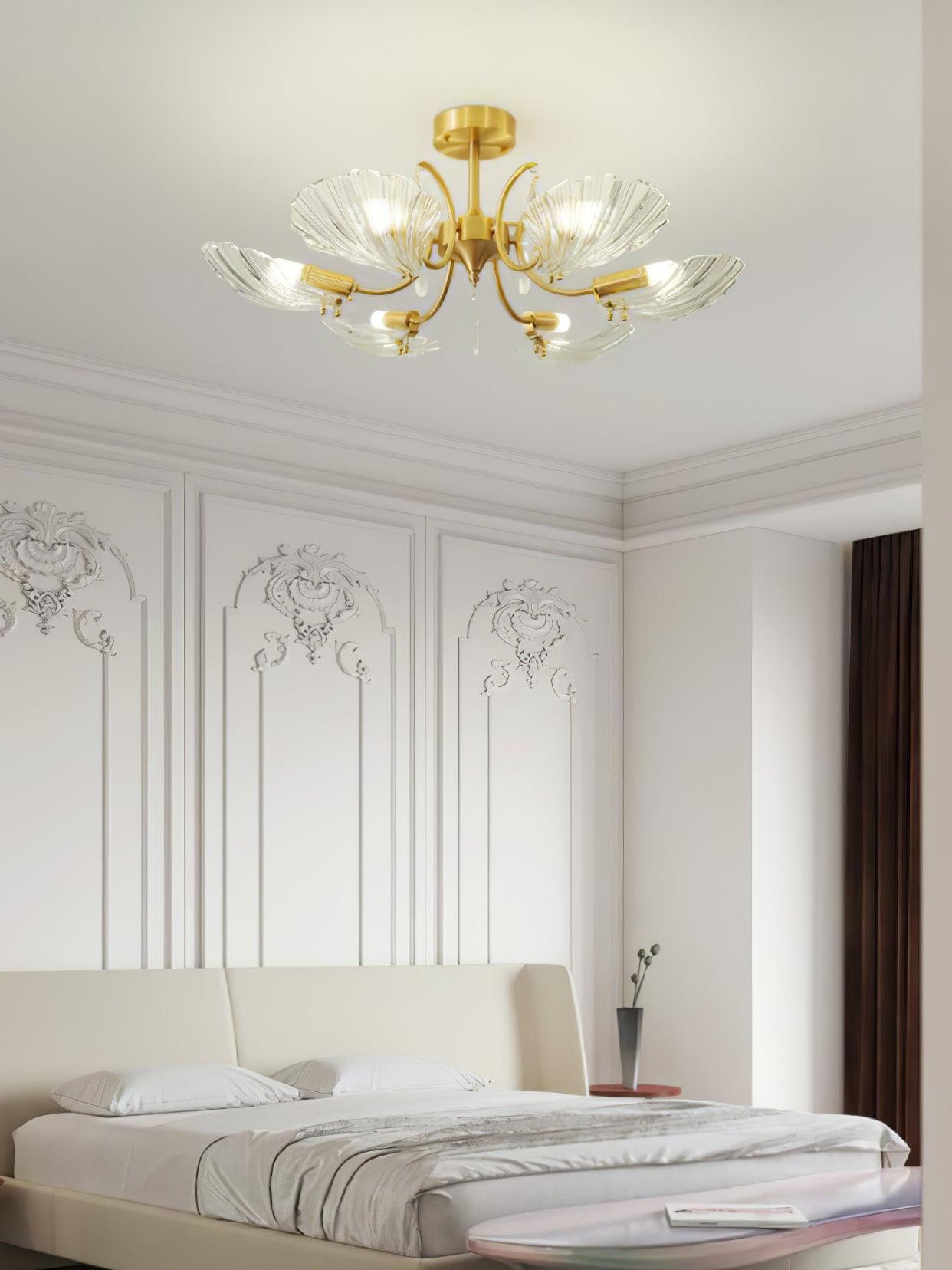 Shell Brass Ceiling-mounted Light Ceiling Lamp