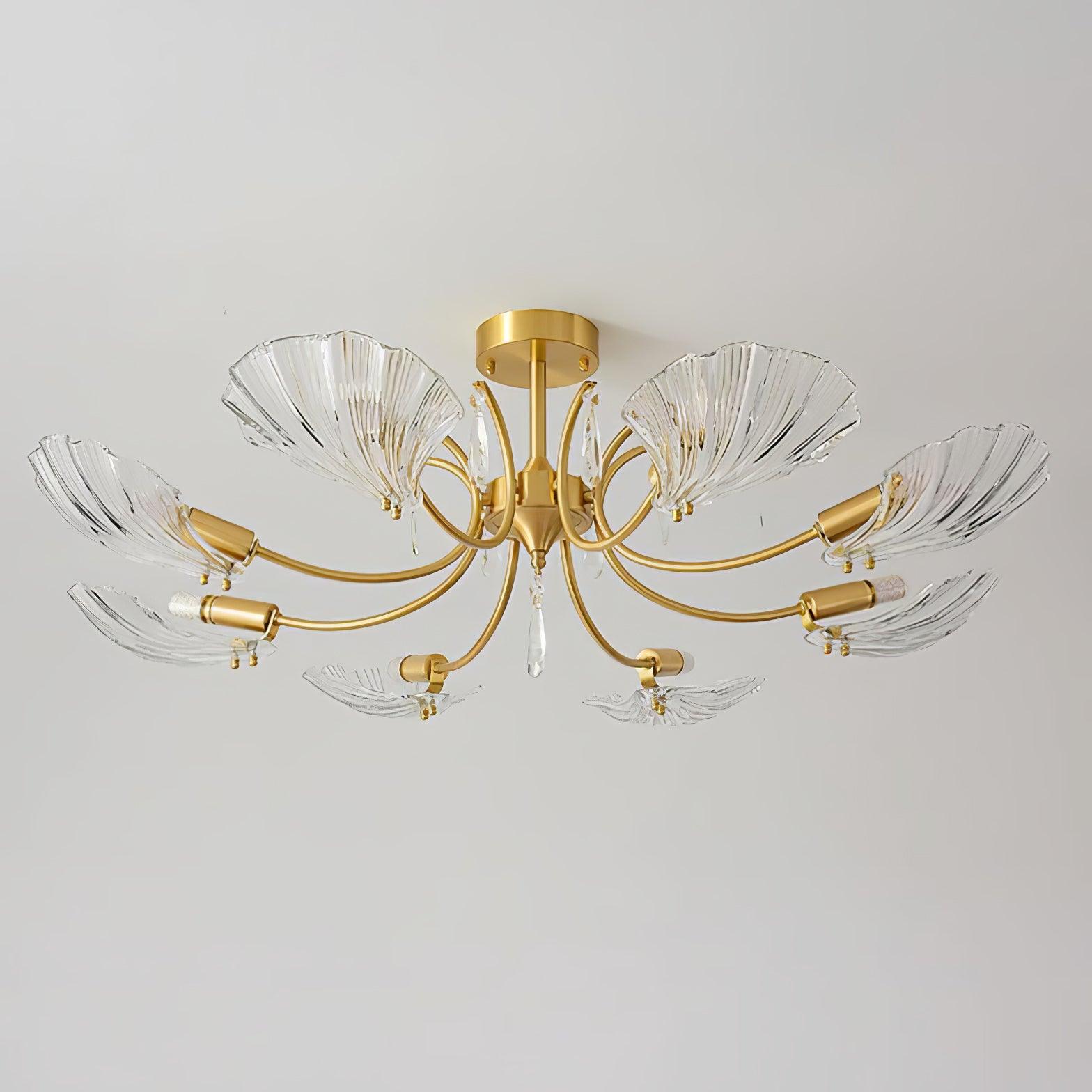 Shell Brass Ceiling-mounted Light Ceiling Lamp