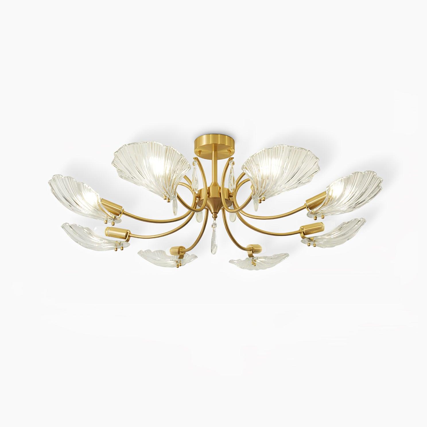 Shell Brass Ceiling-mounted Light Ceiling Lamp