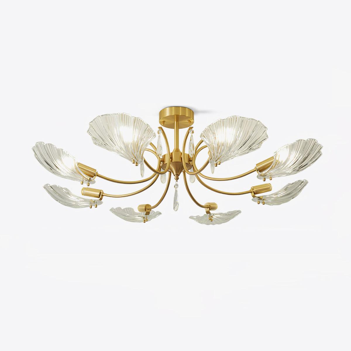 Shell Brass Ceiling-mounted Light Ceiling Lamp
