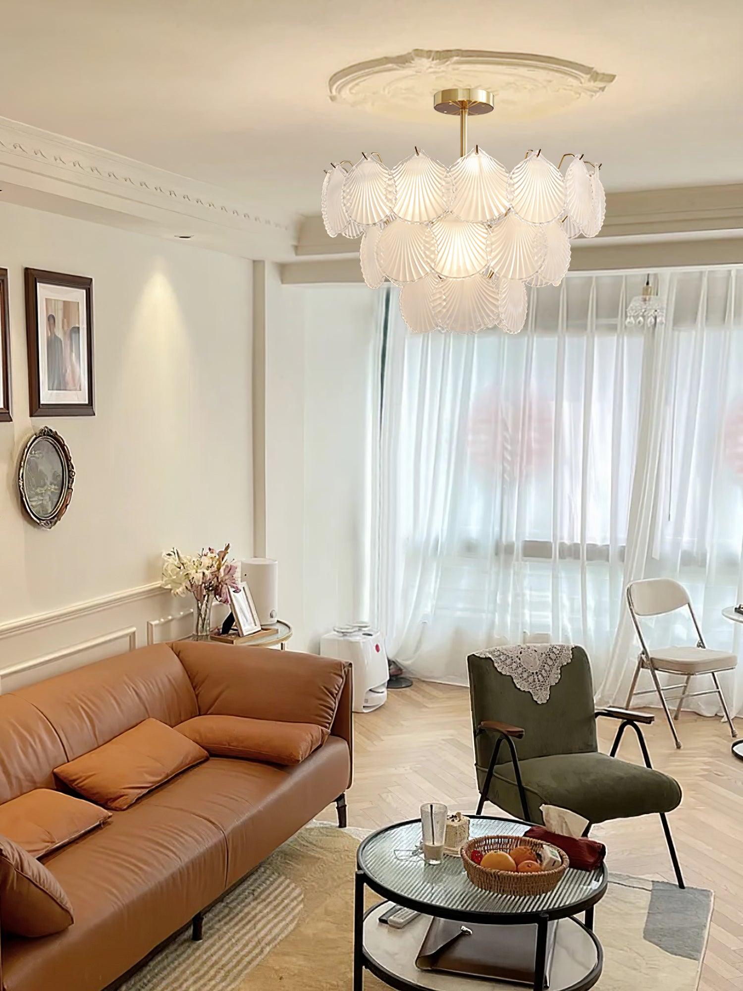 Shell Glass Chandelier