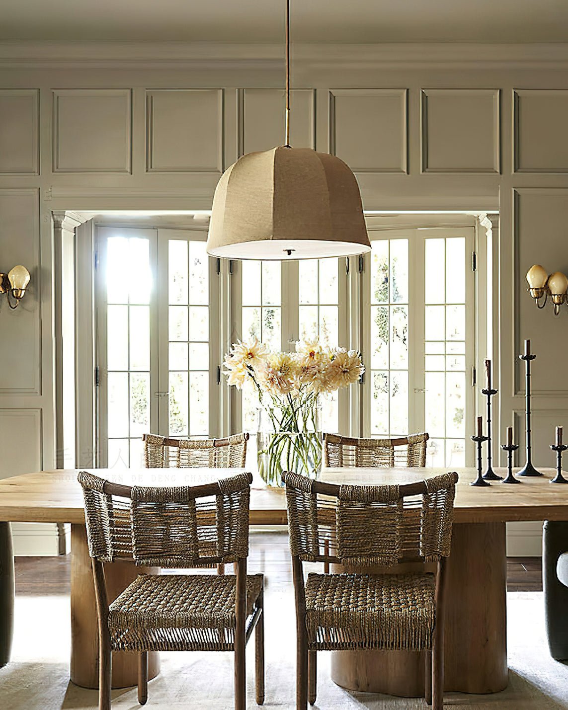 Sienna Linen Hanging Light Pendant Lamp