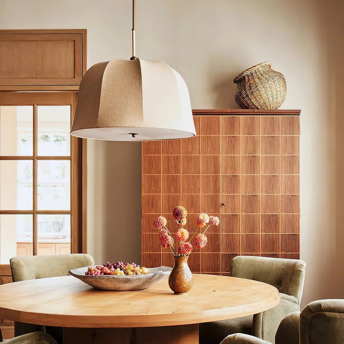 Sienna Linen Hanging Light Pendant Lamp