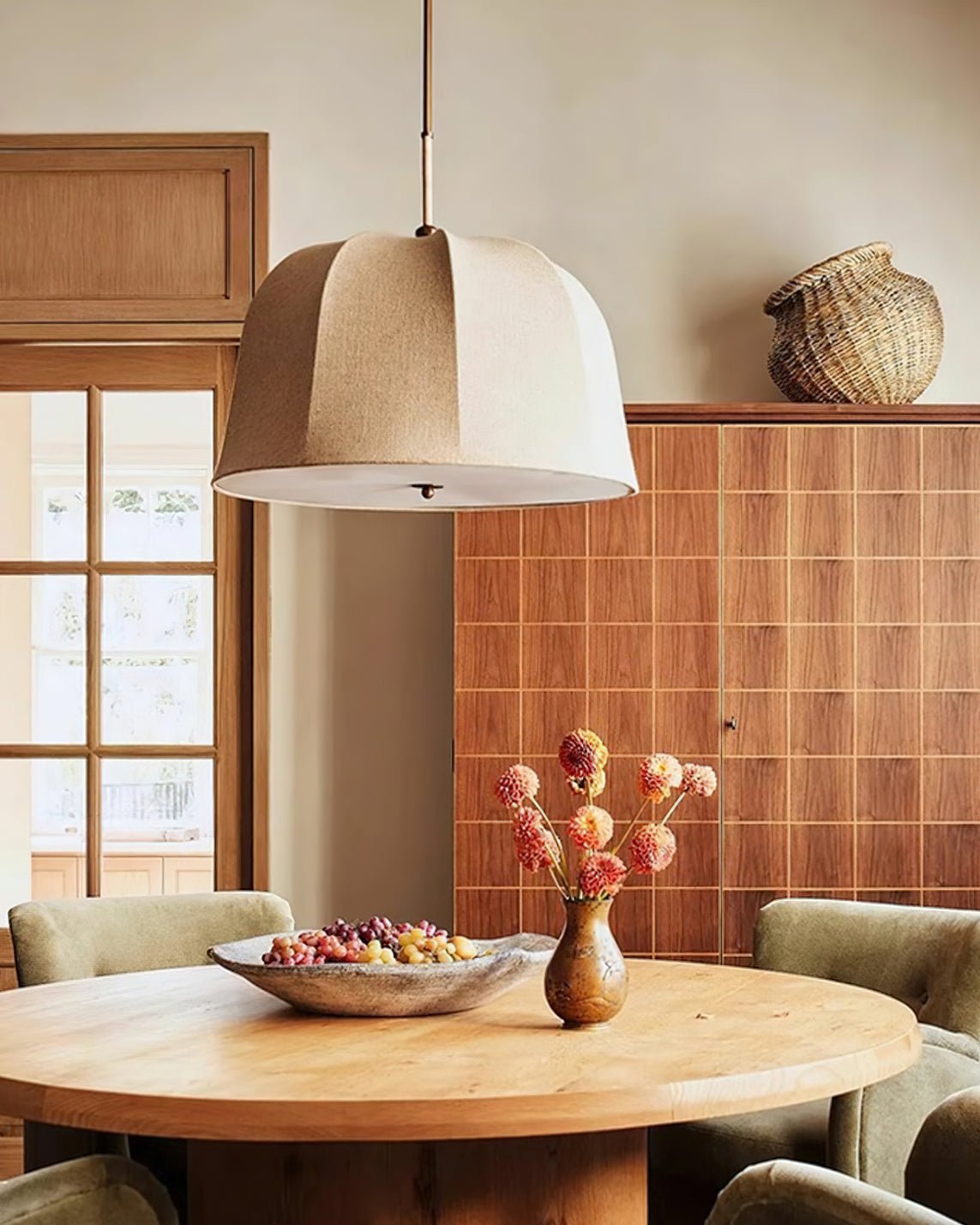 Sienna Linen Hanging Light Pendant Lamp