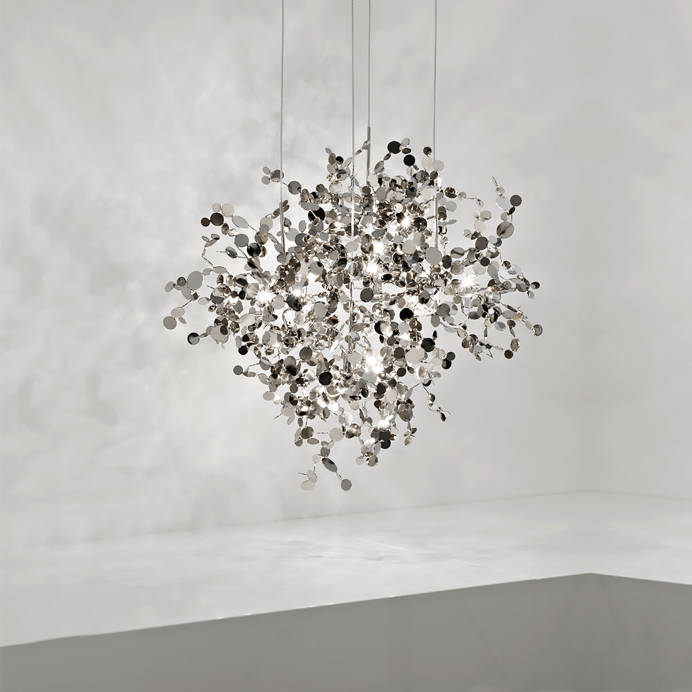 Silver Italian Designer Chandelier