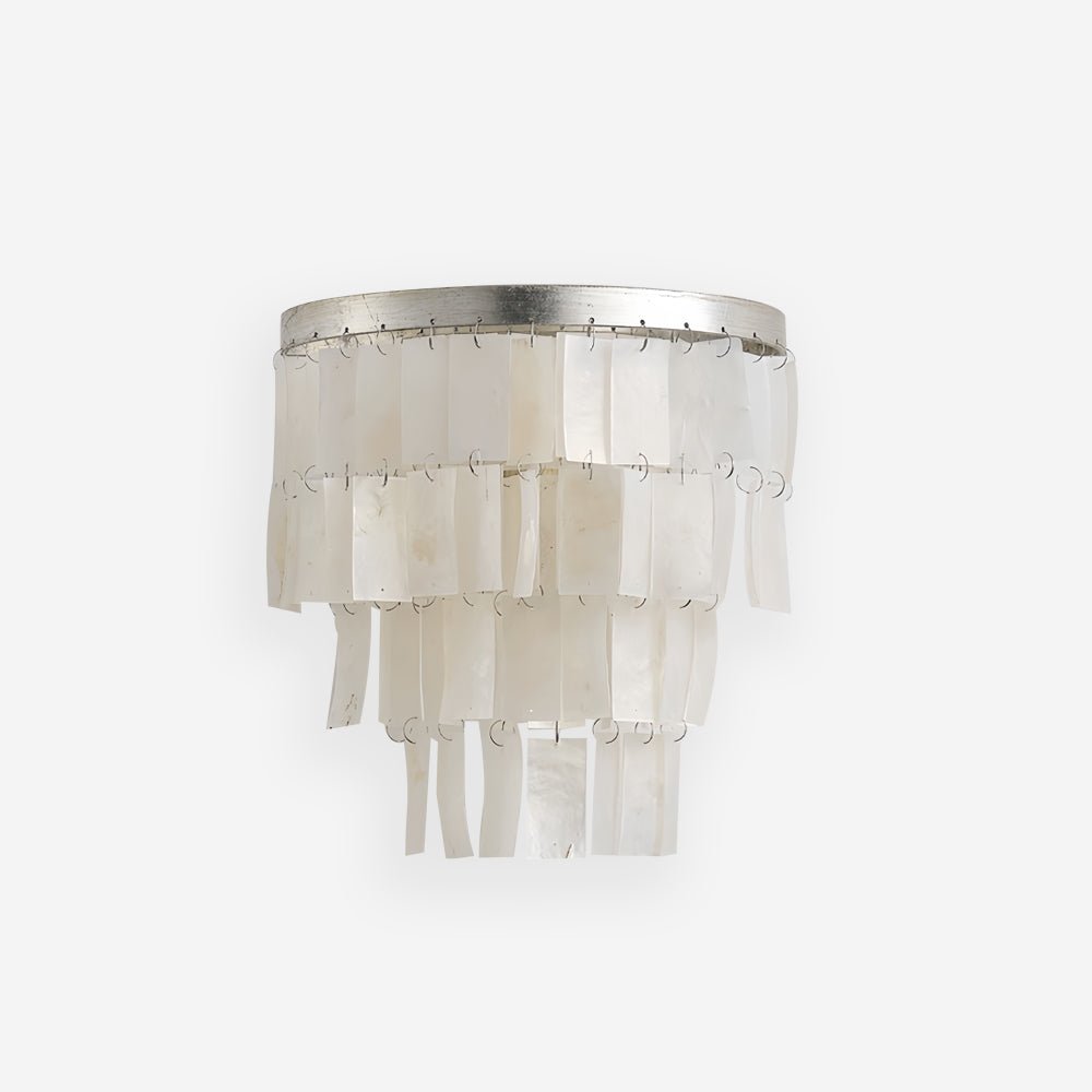 Skye Shell Tiered Wall Light, Hardwired Wall Sconce, Metal, ∅ 9.8″ x H 9.8″