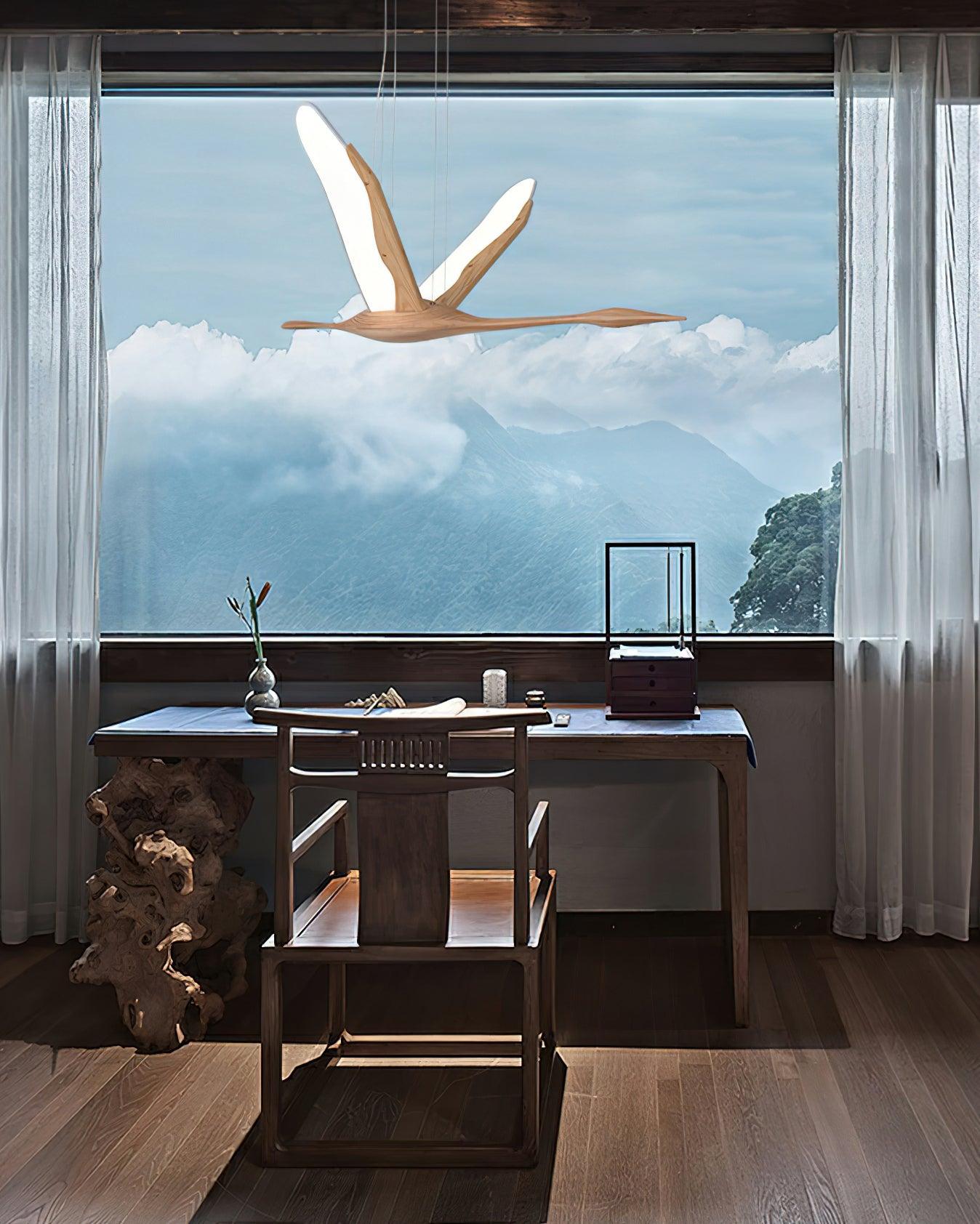 Soaring Crane Chandelier 46.5