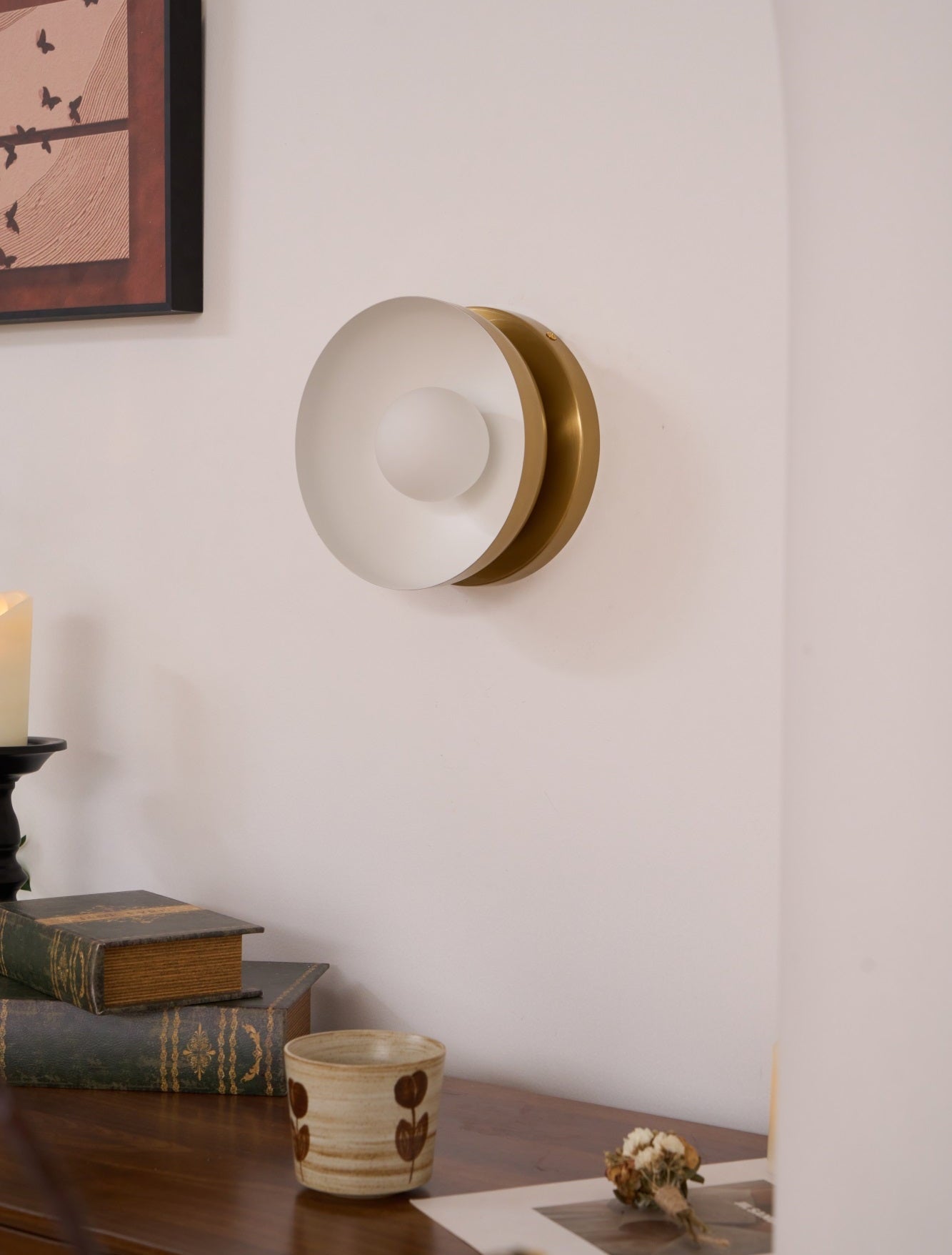 Solar Eclipse Wall Light, Hardwired Wall Sconce, detail 13