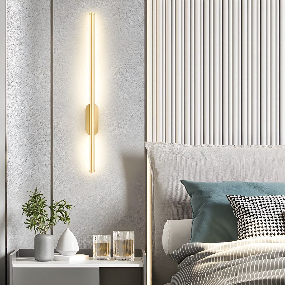 Seraphina Linear Lamp bracket Wall Light, Hardwired Wall Sconce, detail 8