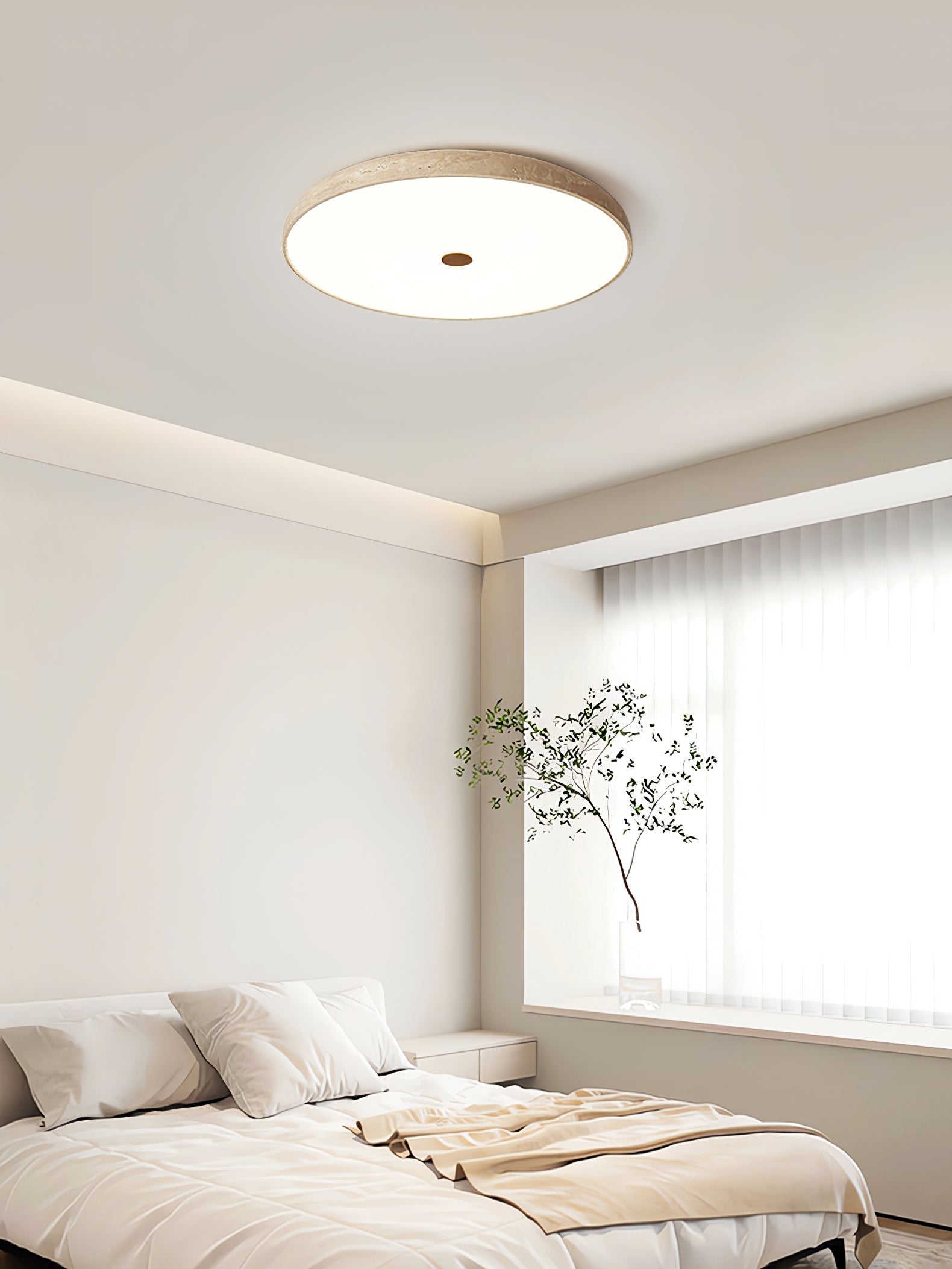 Solaro Travertine Ceiling Light