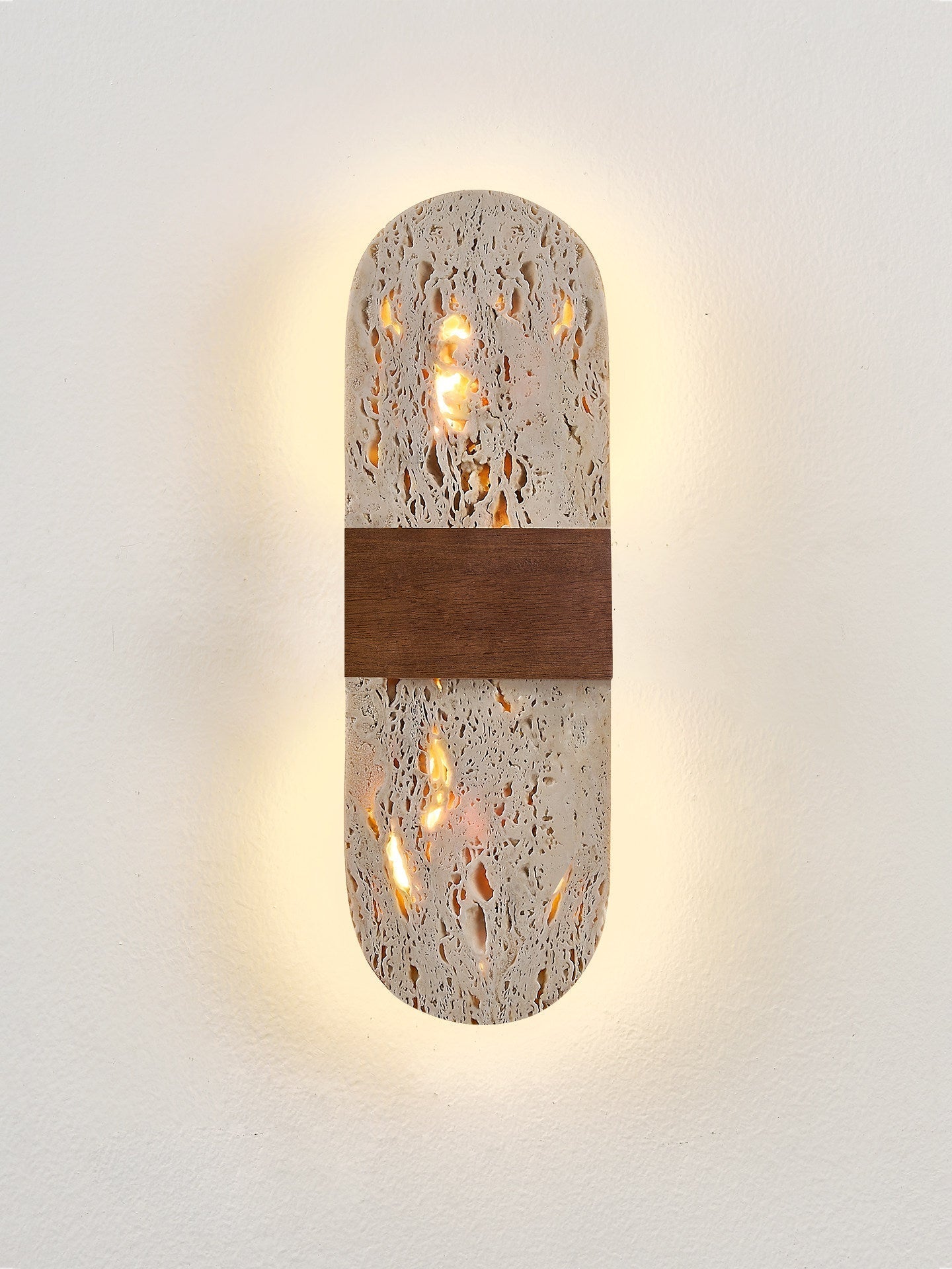 Solis Travertine Wall Light, Hardwired Wall Sconce, detail 13