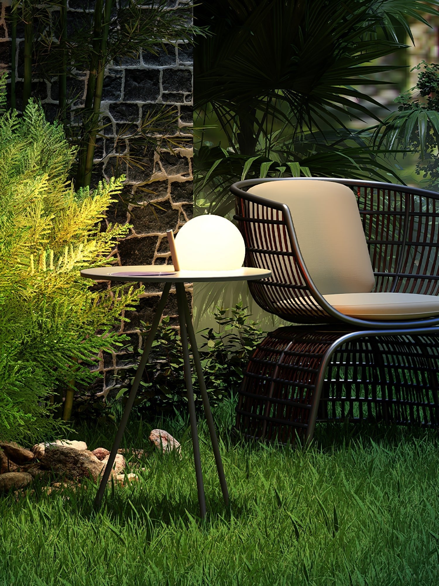 Soluna Tripod Outdoor Lamp End Table
