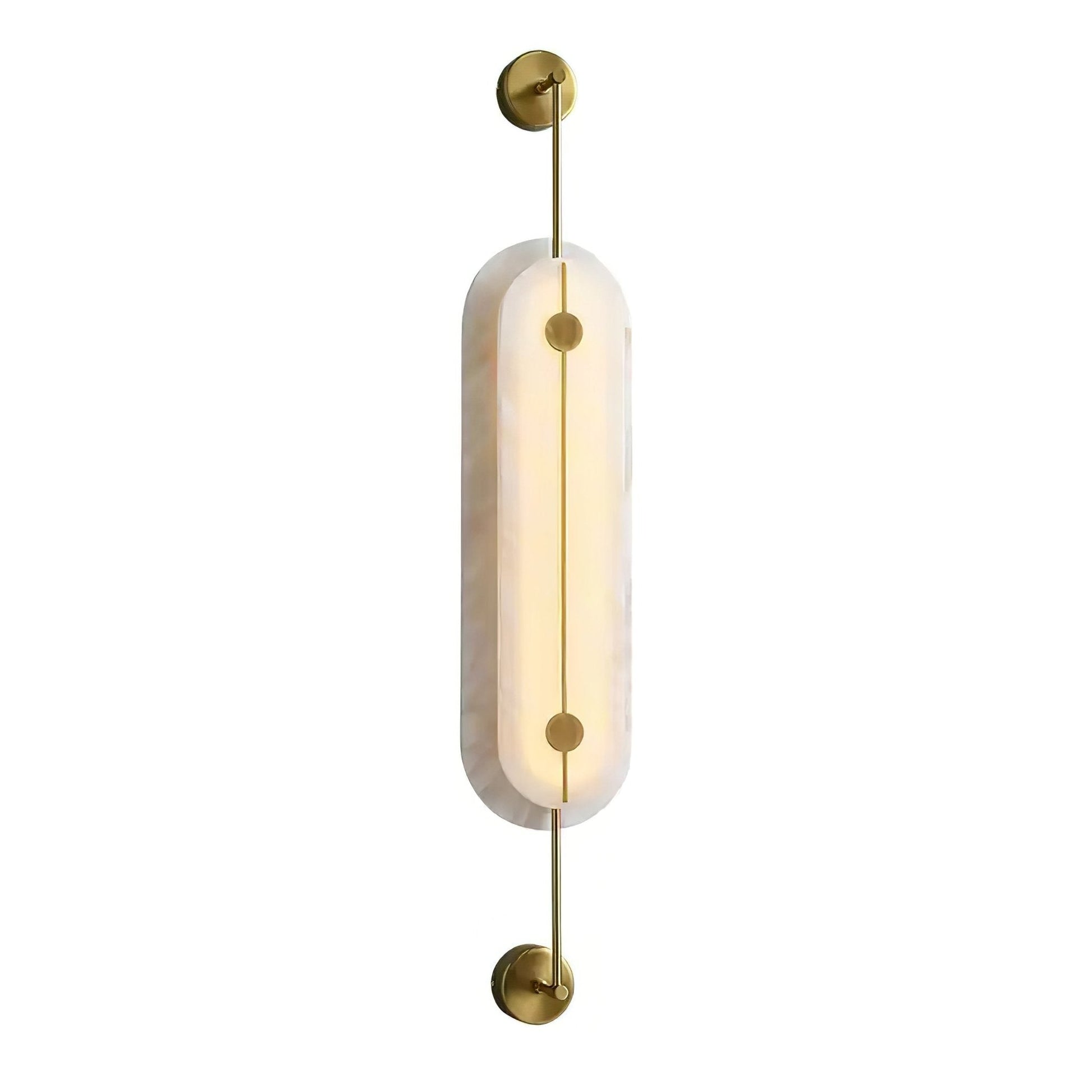 Solvane Alabaster Wall Light - Dia 18cm x H 80cm Metal, Hardwired Wall Sconce, detail 8