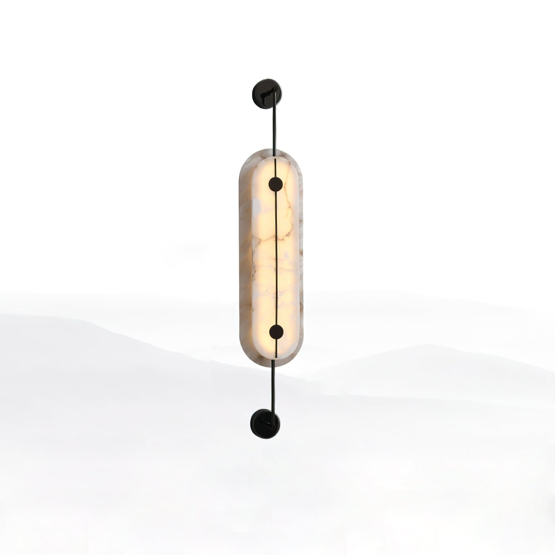Solvane Alabaster Wall Light - Dia 18cm x H 80cm Metal, Hardwired Wall Sconce, detail 9