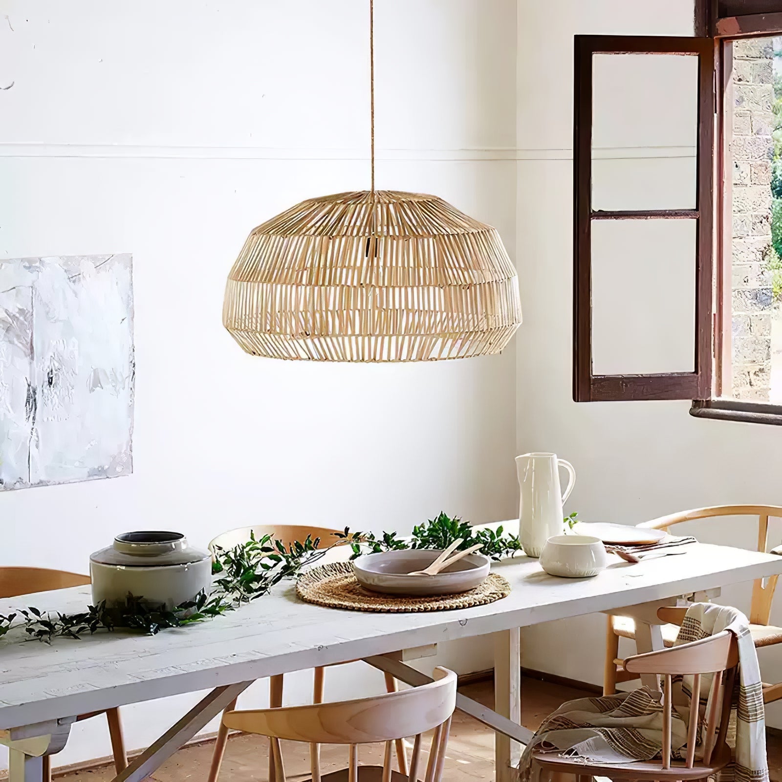 Sora Rattan Pendant Light