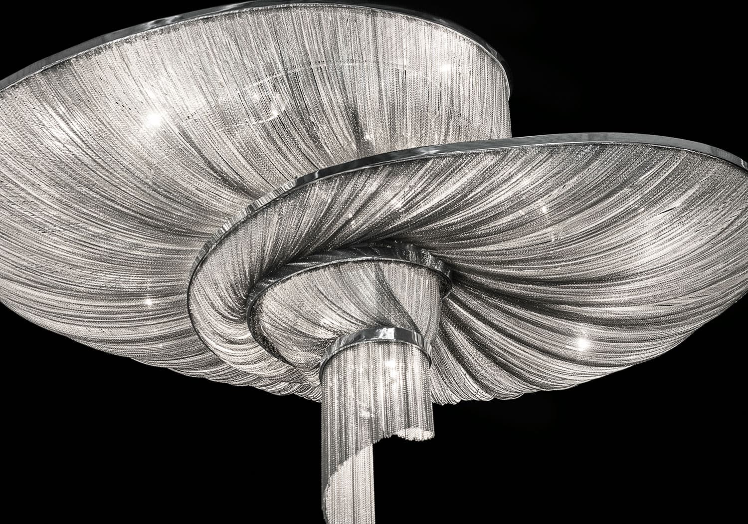 Spiral Elegance Chain Chandelier
