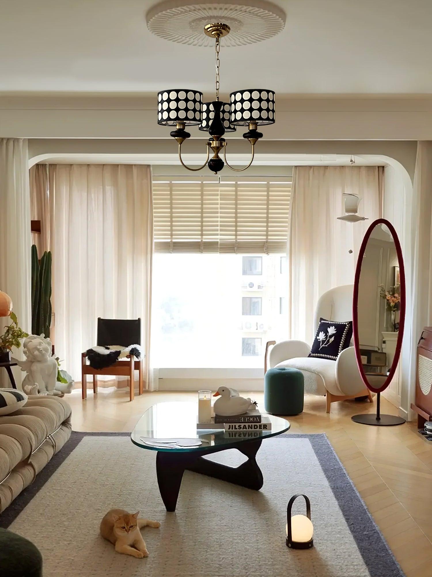 Spotted Shade Chandelier