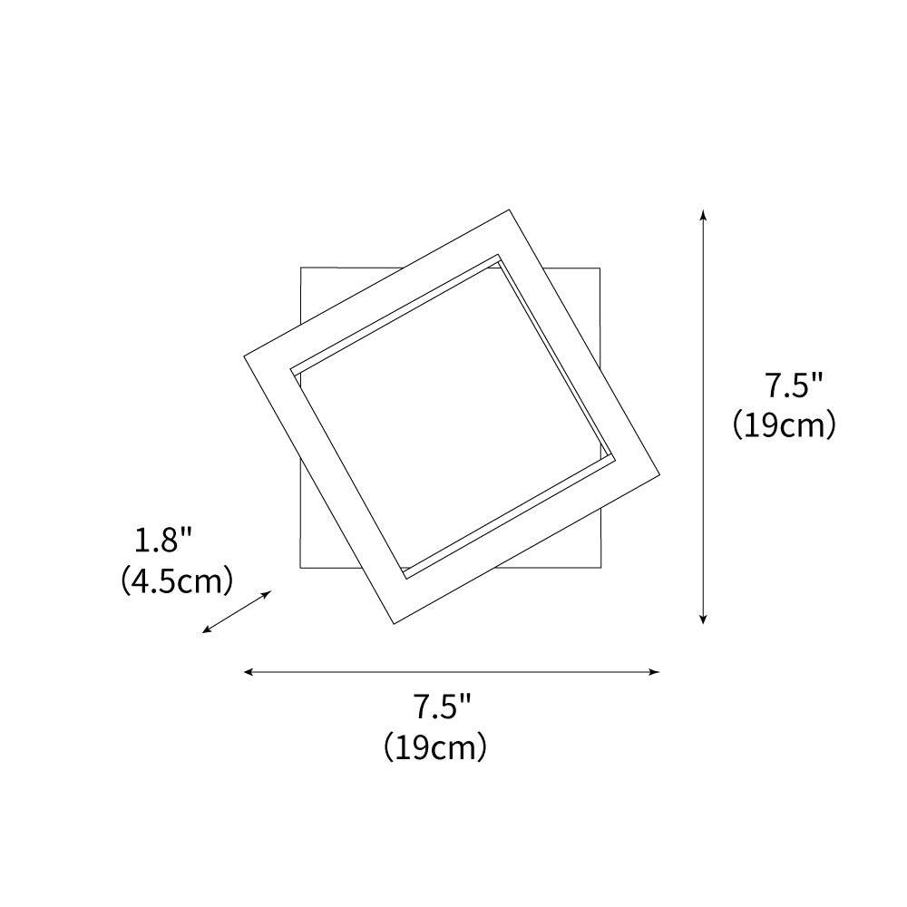 Square Wall Light 7.5